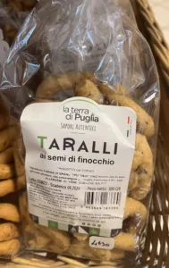 taralli ai semi di finocchio en sachet de 300 grammes