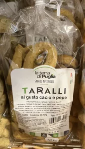 taralli al gusto cacio e pepe sachet de 300 grammes