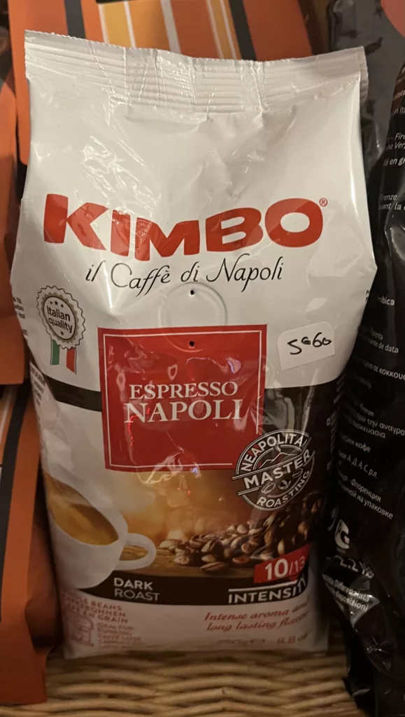 café napoli de 250 grammes marque kimbo