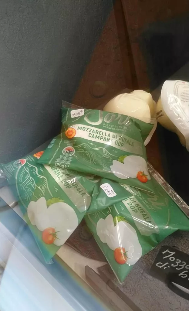 mozzarella dis bufala en sachet