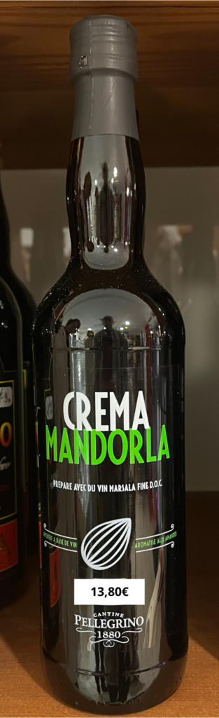 crema mandorla apéritif italien en bouteille