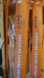 gressins farine entière en sachet