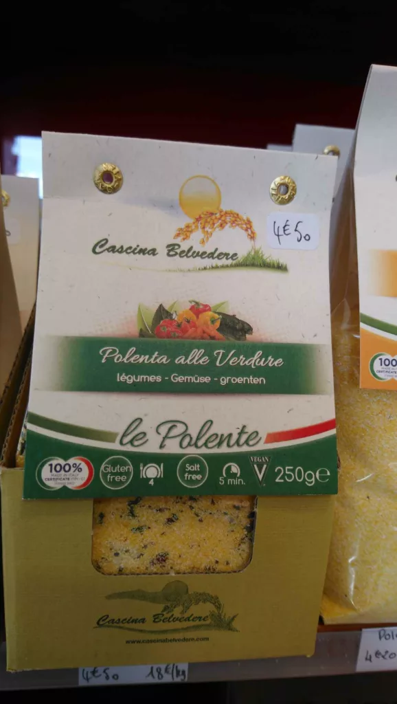 sachet de polenta aux légumes