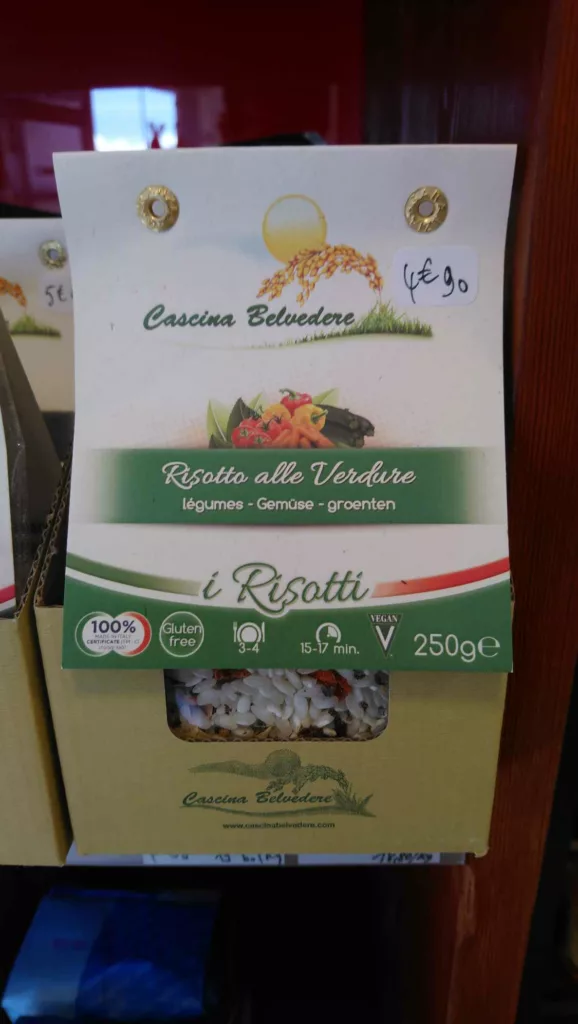 sachet de risotto aux légumes