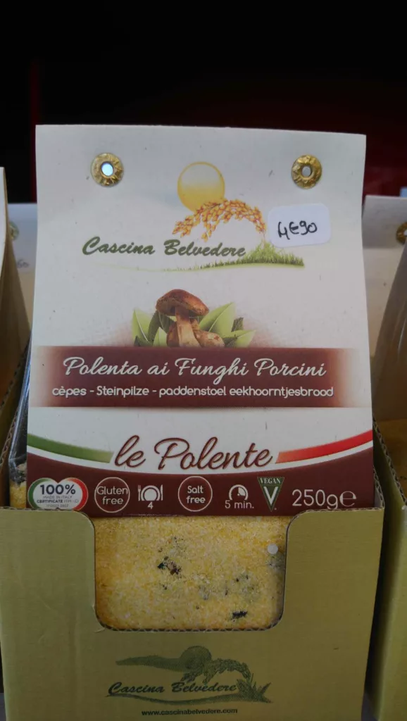 Sachet de polenta aux cèpes